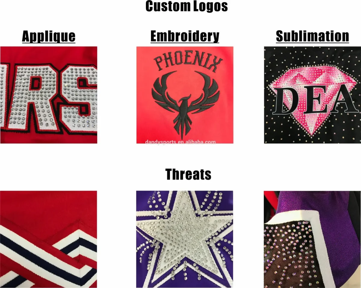 custom logo cheer uniforms