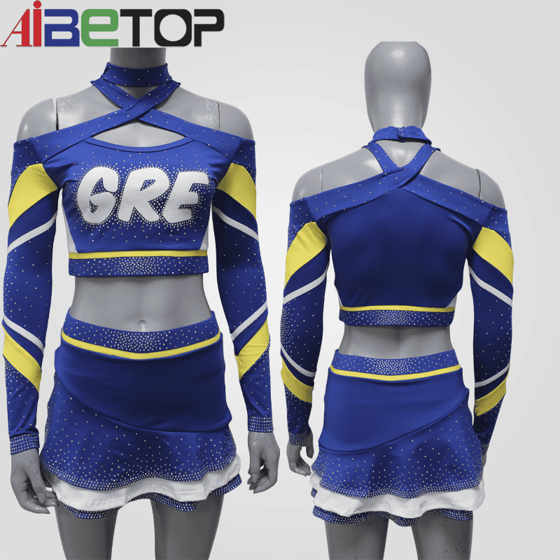 blue cheerleading uniform