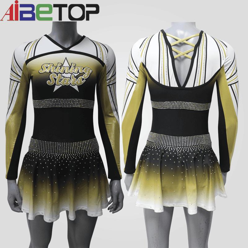 gold cheerleading uniform